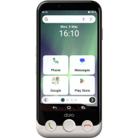 Doro Aurora A10 bone 4,5 64GB Dual SIM senioren smartphone Zwart, Wit