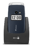 Doro Primo 413 blauw   Senioren klaptelefoon met extra grote toetsen