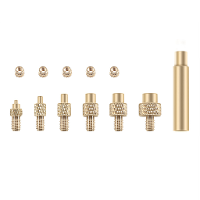 Threaded Knurled Verwarmingskop voor 3D printer Insertmoer Implant Connector Insteekmoer Hot Melt Tool 3D printer Solder