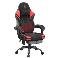 Douxlife GC RC05 Stoffen Gamingstoel Massage met Pocket Spring Verbreding Kussen Hoge Rug Ergonomische Voetsteun Lendens