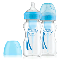 Dr Browns Options+ Anti Colic Brede Halsfles Blauw Duo