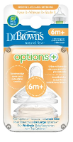 Dr Browns Options+ Anti Colic Brede Halsfles Speen Fase 3 6mnd+