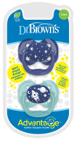 Dr Browns Symmetrische Fopspeen Fase 1 Blauw/Mint