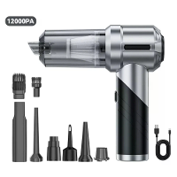 Draadloze Draagbare 12000PA 7.4V Twee snelheidsregeling Borstelloze Vouwbare Voertuig Multifunctionele 4 in 1 Stofzuiger