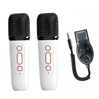 Draadloze Karaoke Bluetooth bediening Microfoons set met vernieuwde ontvanger 8 10 meter FM 88.9/108.0 In car K songspea
