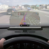 Draadloze Oplading Auto gemonteerde HUD Auto HUD Head Up Display Projectie Vouwbare Houder Rij Navigatie Mobiele Telefoo