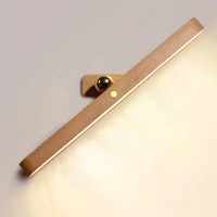 Draadloze Spiegel Voorzijde Lamp USB LED Nachtlamp Make up Licht Houten LED Nachtlamp USB Magnetische Spiegel Opvullicht