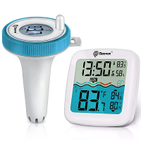Draadloze zwembadthermometer drijvend 200ft bereik digitale binnen  en buitentemperatuur  en luchtvochtigheidsmonitor 3