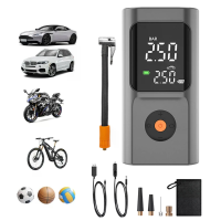 Draagbare bandenspanner met dual scherm digitaal display luchtpomp voor auto motorfiets ballen snel opblazen