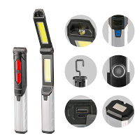 Draagbare COB LED Zaklamp USB Oplaadbare Werklicht Magnetische Lanterna Hanglamp met Ingebouwde Batterij Kampeertorch