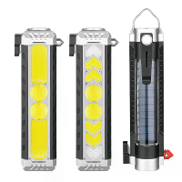 Draagbare COB zonnearbeidslamp oplaadbare LED zaklamp superhelder kampeerlamp waterdicht autoreparatielamp met haak magn