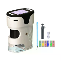 Draagbare digitale microscoop met statief,1000x vergroting,HD digitale microscoop met 32G geheugenkaart voor kinderen,ST