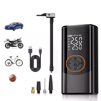 Draagbare Draadloze Elektrische Autoluchtpomp LED display Inflator voor Ballen Motorfiets Auto Fiets