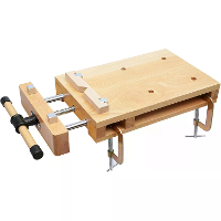 Draagbare houten werkbank Beukenhouten frame Compacte afmeting 20x11 inch Stabiele klemkracht Multifunctionele houtbewer