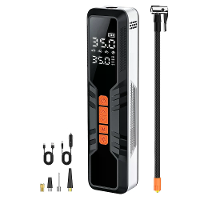 Draagbare Luchtcompressor 150PSI Oplaadbaar 10000mAh Bandenpomp Snelle Inflatie 5 Modi Digitale Meter LED Licht voor Aut