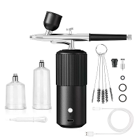 Draagbare Mini Airbrush met Compressor 23 psi 12V Oplaadbare Draadloze Airbrush voor Nagelkunst, Taartdecoratie, Gezicht