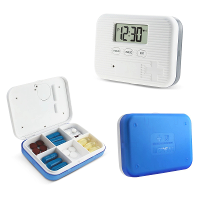 Draagbare Mini reis herinneringspillendoos 6 vaks pillenorganizer Elektronische herinnering met timer alarm
