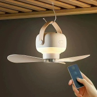Tevorex Draagbare Plafondventilatoren 7200mAh Buiten Camping Ventilator met Afstandsbediening LED Verlichting Tentventil