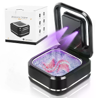 Draagbare Ultrageluid UV Reinigingsmachine Mini Ultrasone Beugel Reinigingsmachine UV Onzichtbare Prothese Cleaner 42.00