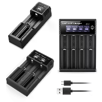 Draagbare USB LCD Batterijlader 1/2/4 Sleuven 3.7V Lithium Ion 1.2V NiMH AAA/AA Oplaadbare Batterijen Snelle Oplading