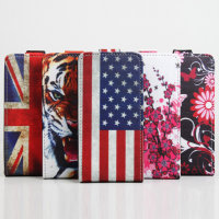 Drawing Painting Vertical Flip Pu Leather Case Cover For Doogee F3 F3 Pro 5.0''