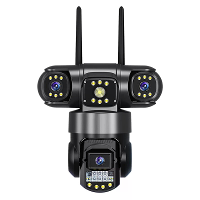Drie lens 6MP WiFi PTZ camera Intelligente Draadloze Nachtzicht Bewegingsherkenning Tweezijdige Audio Real time Bewaking