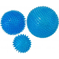 Drijvende bal met stekels blauw hondenspeeltje Per stuk 10 cm
