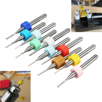 Drillpro 10pcs 0.5 1.4Mm Carbide End Mill Set Pcb Cutters 3.175Mm Cnc Engraving Bits