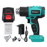 Drillpro 1500mAh 200W AU/US/EU Plug Eletric heteluchtpistool voor lassen, lassen van pvc, gieten, drogen, heet laden, ve