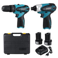 Drillpro 18V draadloze klopboormachine met drie functies slagschroevendraaierset