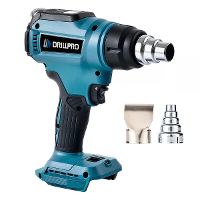Drillpro 18V Warmtegun LED display 30 650℃ Hittepistool Keramisch verwarmings element voor krimpen,solderen Geen batteri