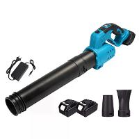 2000W Hoge Vermogen Borstelloze Elektrische Luchblower Draadloze Ventilator Fan Blad Sneeuw Stof Power Tool Met 2 Accu's