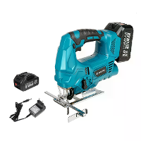 Drillpro 21V 600W Borstelloze Draadloze Jigzaag Elektrische Zaag,Variabele Snelheid,0 45° Velling,Vuilafzuiging,voor 18 