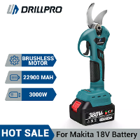 Drillpro 30MM Borstelloze Elektrische Snoeischaar Snoeigereedschap Fruitboom Bonsai Snoeien Takken Cutter Power Tools Vo