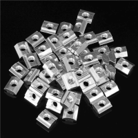 Drillpro 50pcs M5 T Sliding Nut Zinc Plated Carbon Steel T Sliding Nut For 2020 Aluminum Profile