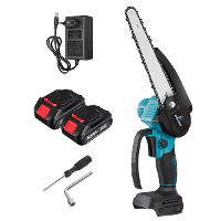 Drillpro 8 Inch Elektrische Kettingzaag 3000W Borstelloze Motor Compatibel met 18V Batterij Draadloze Houthakker 7500mAh