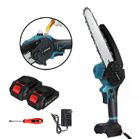 Drillpro 8 Inch Elektrische Kettingzaag Borstelloze Motor Automatische Oiler Compatibel met 18V Li ion Batterij Draadloz