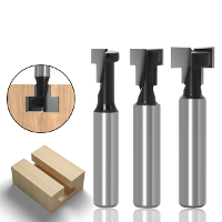 Drillpro 8mm schacht T slot sleutelgat frees hout routerbit carbide snijder voor hout hex bout T track sleuf frezen