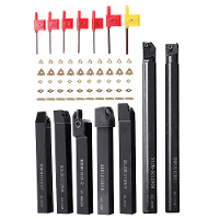 Drillpro CT 12 50 stuks Carbide Inzetstukken met 7 stuks 12mm Schacht Draaigereedschap Houder DCMT070204 CCMT060204 MGMN