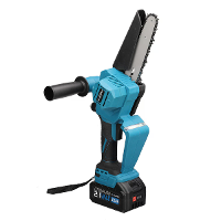 Drillpro Elektrische Kettingzaag 6 Inch Draadloze Borstelloze 21V 3.0Ah Batterij Aangedreven Kettingzaag LED Licht Autom