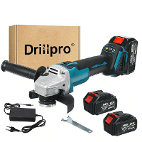 Drillpro EU Plugloze 800W 125mm 10.000 Rpm 18V Haakse Slijper met Optionele Batterij en Oplader