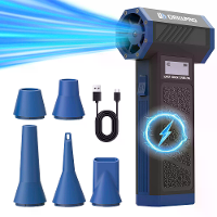 DRILLPRO P30 Turbo Ventilator 130.000RPM 300g Piek Winddruk met 5000mAh Batterij Verschillende Mondstukcombinaties Draag