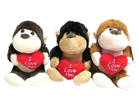 Aap Met Hart Knuffel 15cm