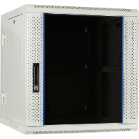 DSI 12U witte wandkast (kantelbaar) met glazen deur   DS6612W DOUBLE server rack