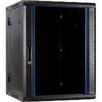 DSI 15U wandkast (kantelbaar) met glazen deur   DS6615 DOUBLE server rack