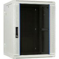 DSI 15U witte wandkast (kantelbaar) met glazen deur   DS6615W DOUBLE server rack