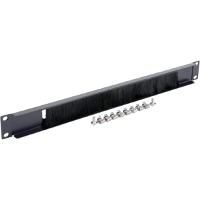 DSI 19 inch kabelinvoerpaneel met borstel   DS BCM kabelkanaal