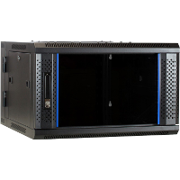 DSI 6U wandkast (kantelbaar) met glazen deur   DS6606 DOUBLE server rack