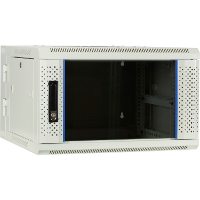 DSI 6U witte wandkast (kantelbaar) met glazen deur   DS6606W DOUBLE server rack