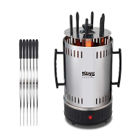 DSP Elektrische Grill 6 Sticks Automatisch Draaiende Verticale Grill Tijdsinstelling Barbecue Gereedschap Rookvrije Lam